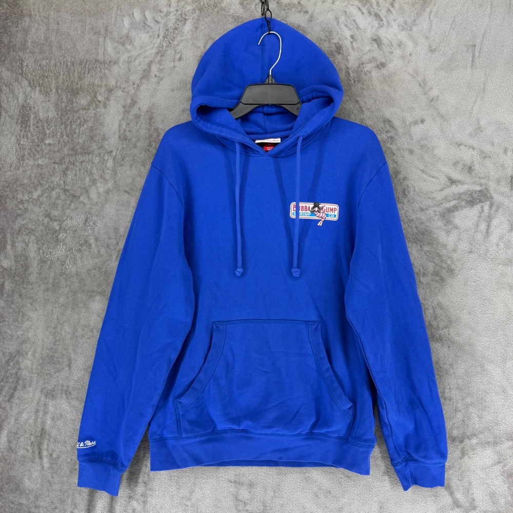 Mitchell & Ness Bubba‎ Gump Shrimp Co Hoodie Blue Mens Large Santa Monica Pier L